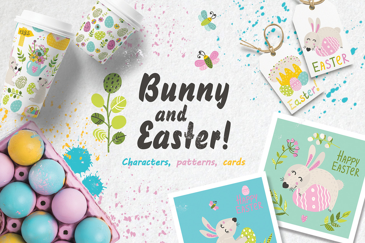 Easter Bunny, a Background Graphic by Nafanya (Photo 1 of 13)