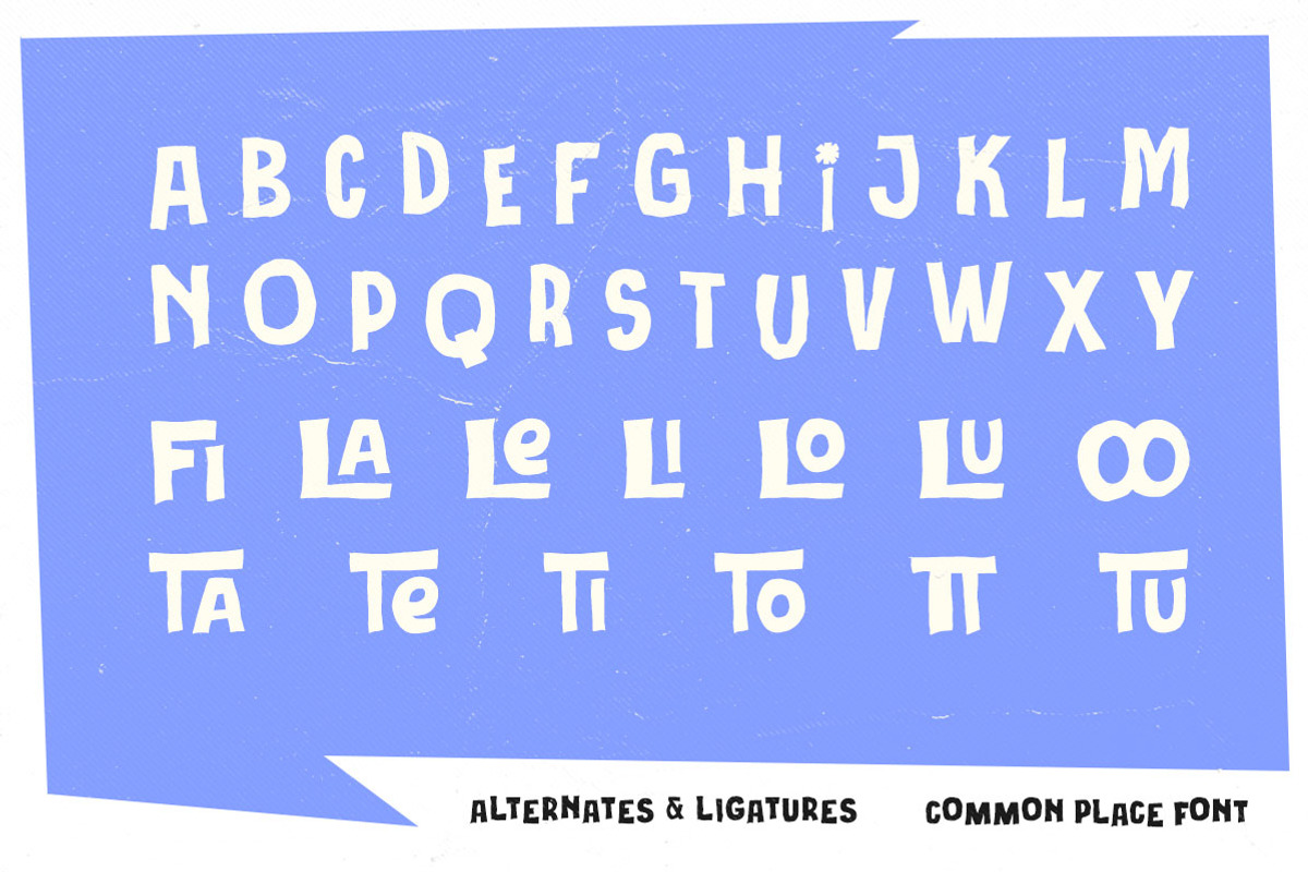 Common Place Zine Paper Display Font, a Handwritten Font by Letterhend Studio (Photo 6 of 10)