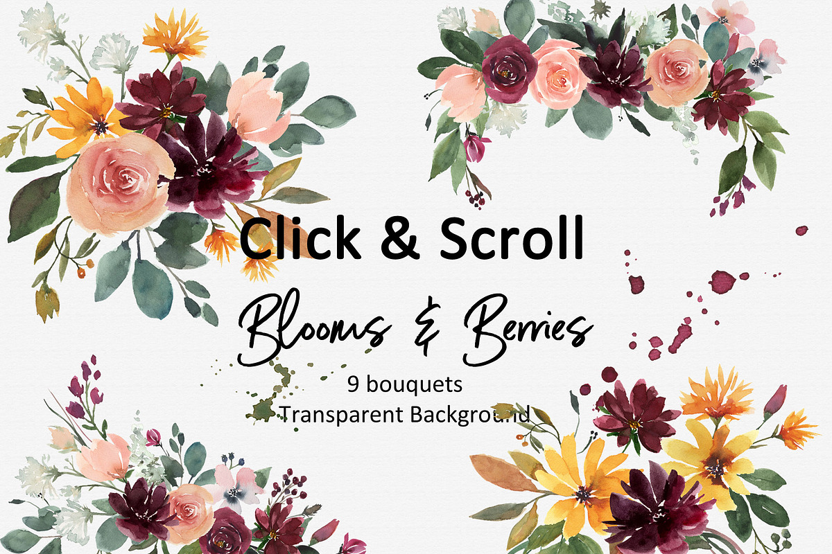 Fall and Winter Flowers Large Bundle, an Illustration by Graphic Blue Bird (Photo 3 of 8)