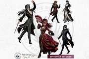 Velvet Mascarade Characters Bundle, a Person Illustration by ThatsDesignArt (Thumbnail 8 of 9)