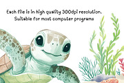 Cute Sea Life Clipart, an Illustration by PassionPNGcreation (Thumbnail 8 of 13)