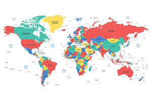 Detailed world map