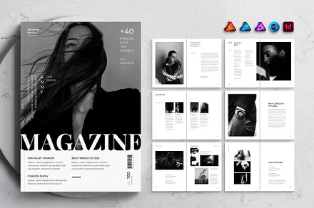 Magazine Template, a Magazine Template by DesignCrest