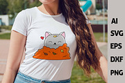 Funny Autumn Cats Kawaii Cat Clipart, an Animal Illustration by ARTify Illustrations (Thumbnail 3 of 5)