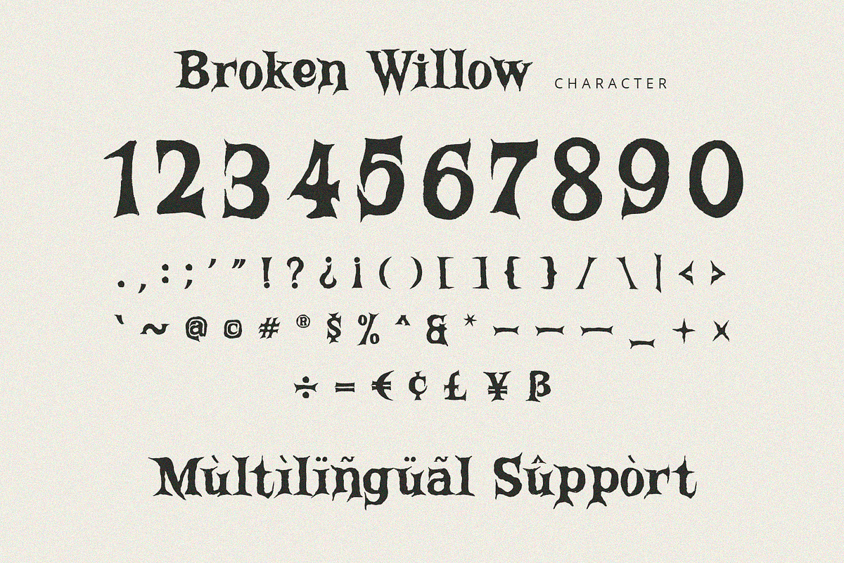Broken Willow - Display Font, a Handwritten Font by Alpaprana (Photo 9 of 10)