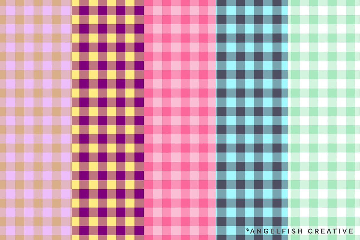 Gingham Pattern Procreate Brushes, a Brush Add-On by AngelfishCreative (Photo 7 of 9)