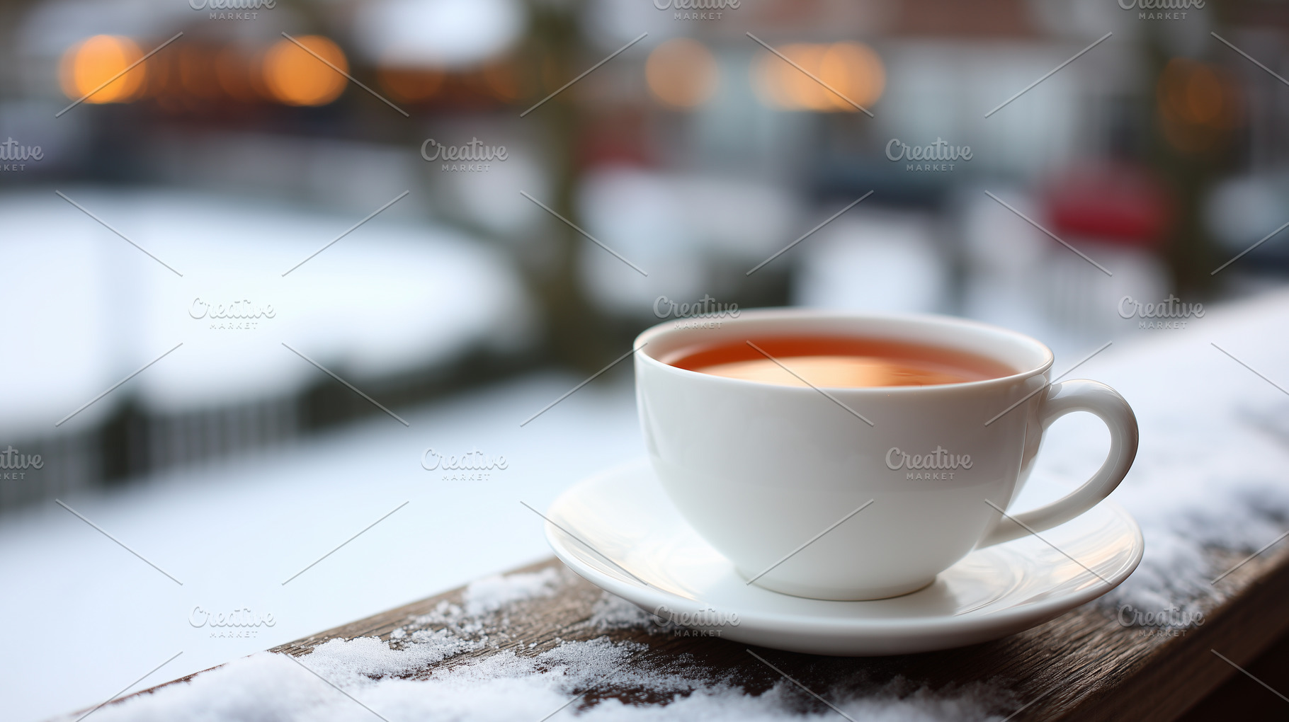 White cup of tea on a saucer placed, a Food & Drink Photo by MistyDay