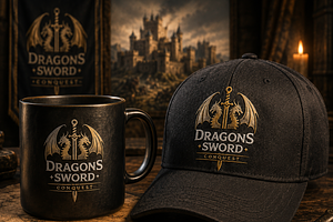 Medieval Dragon Knightly Sword Logo, a Branding & Logo Template by Enola99d