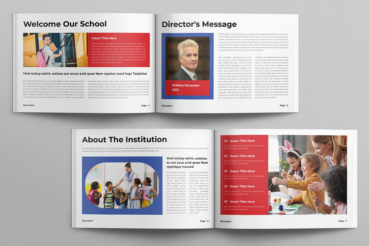 Education Template Landscape, a Brochure Template by E-Type