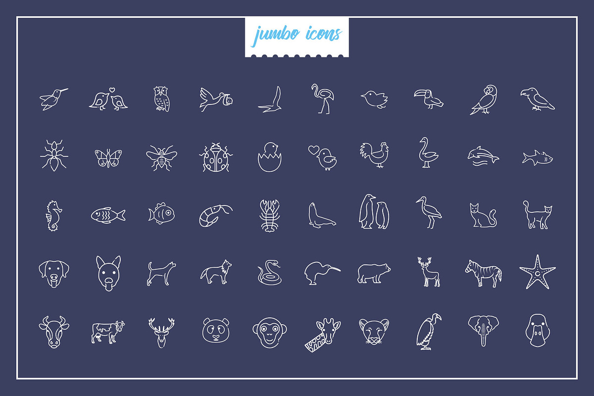 Animal-Birds Line Vector Icons V2, an Outline Icon by Jumbo Icons (Photo 4 of 5)