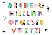 Memphis Alphabet and summer cards, a Decorative Illustration by DinaraChernaya (Thumbnail 2 of 7)