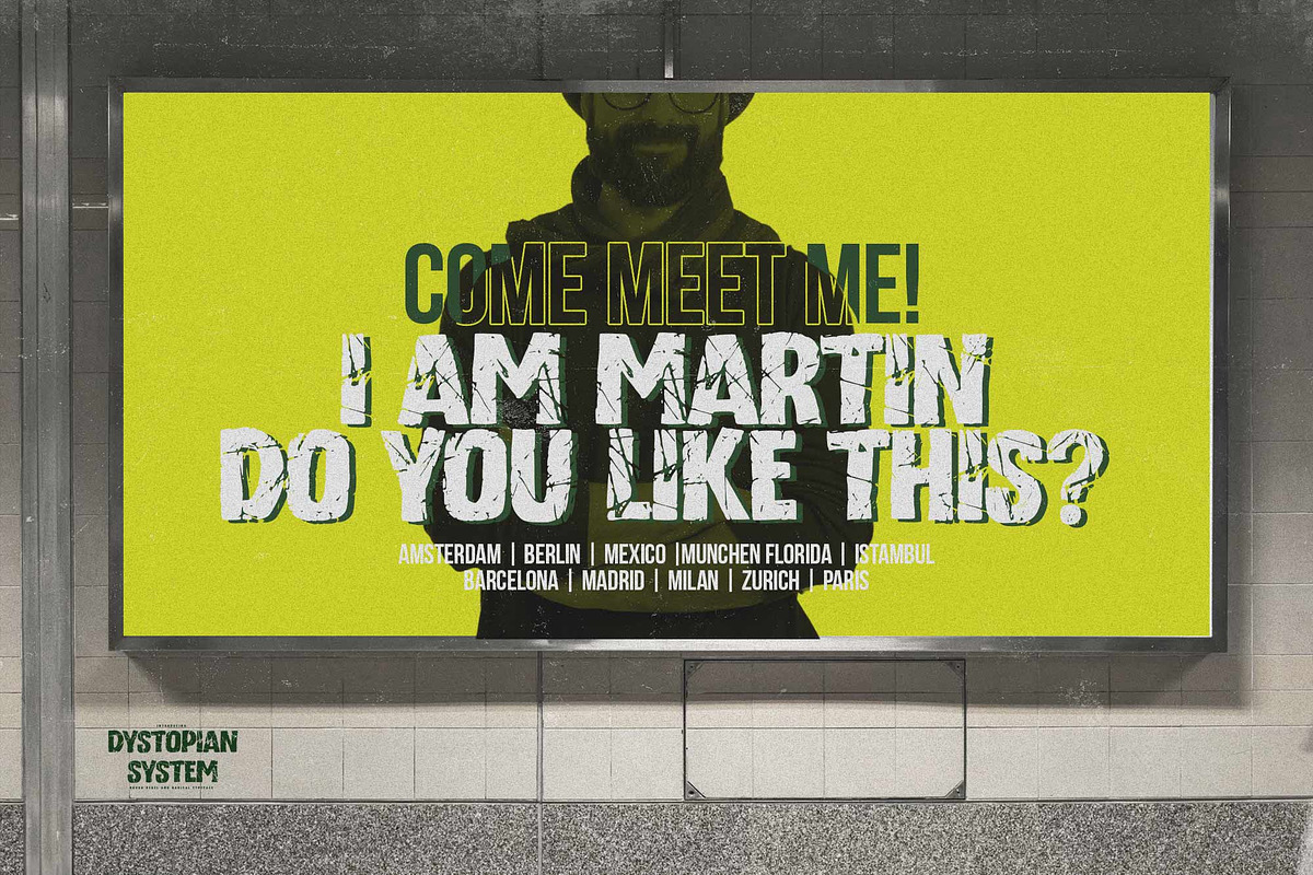Dystopian System – Rough Rebel Font, a Slab Serif Font by Gassstype (Photo 4 of 8)