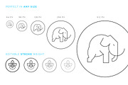Food value icons package, an Outline Icon by Vineta Rendon (Thumbnail 8 of 12)