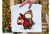 Whimsical Christmas Snowman Clipart, an Illustration by Dream Creation (Thumbnail 7 of 9)