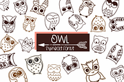 Owl | Symbols Fonts, a Symbol Font by Sirinart (Thumbnail 1 of 9)