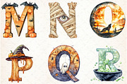 Halloween Alphabet Sublimation Clipa, an Illustration by Libby Wishes (Thumbnail 7 of 7)