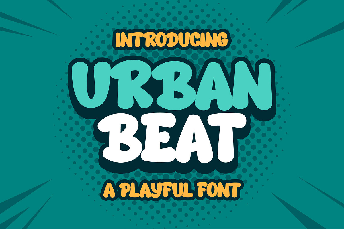 Urban Beat - Fun Bold Display Font, a Font by Gumrega Studio (Photo 1 of 8)