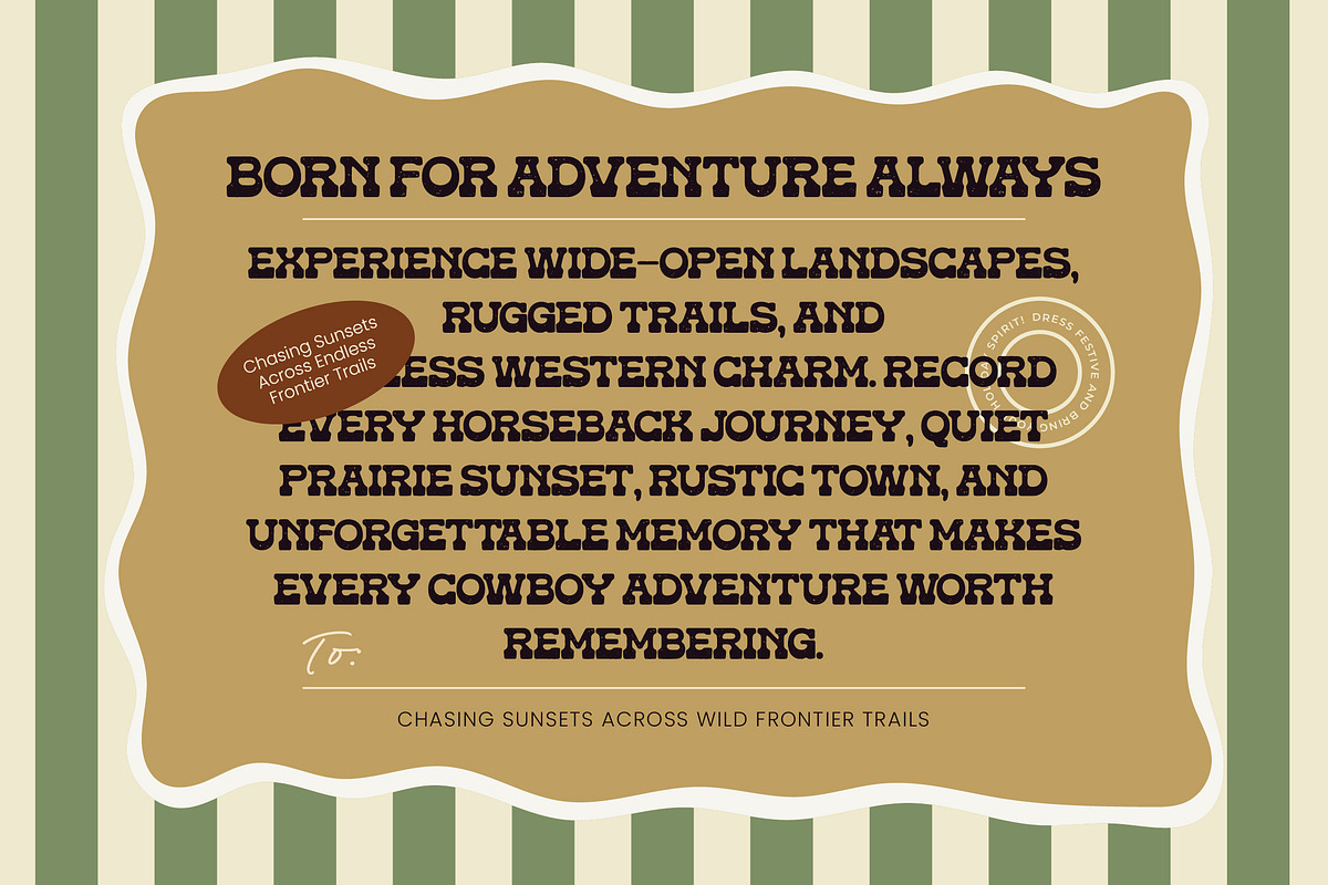 Americana Desert Rider Slab Serif, a Slab Serif Font by timelesstype.co (Photo 6 of 10)