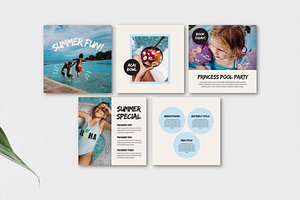 Swimming Social Media Templates