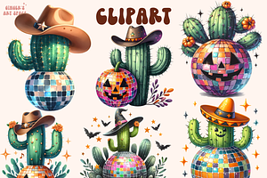 Halloween Western Disco Clipart