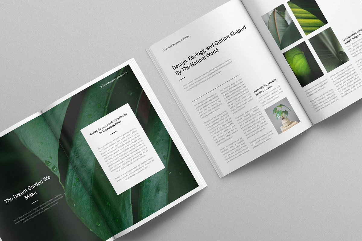 Botanic Green Nature Magazine, a Magazine Template by DesignCrest (Photo 5 of 14)
