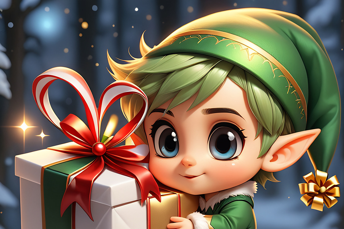 Procreate Chibi Christmas Stamps, a Brush Add-On by OneBerryCreations (Photo 7 of 9)