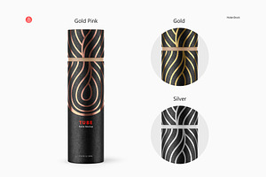 Thermos Bottle With Tube Mockup Set