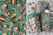 7 Ice Cream Seamless Patterns, a Pattern Graphic by BALABOLKA (Thumbnail 5 of 8)