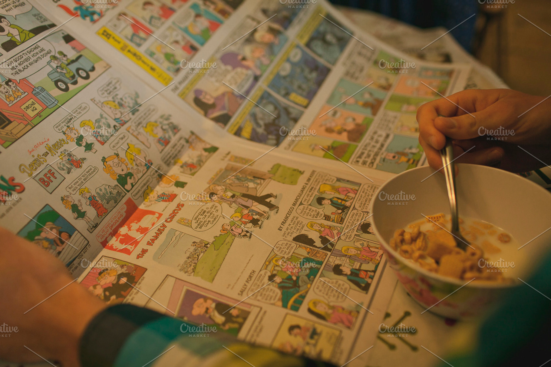 Untitled containing hands, cereal, and breakfast