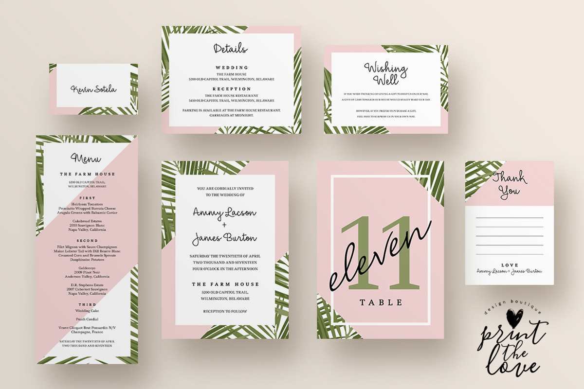 Wedding Invitation Suite - Tropico, an Invitation Template by Print The Love Boutique (Photo 2 of 3)