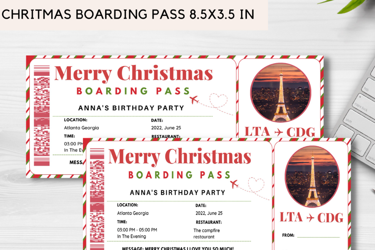 Editable Boarding Pass Template, a Card Template by YasdeyDesigns (Photo 6 of 8)