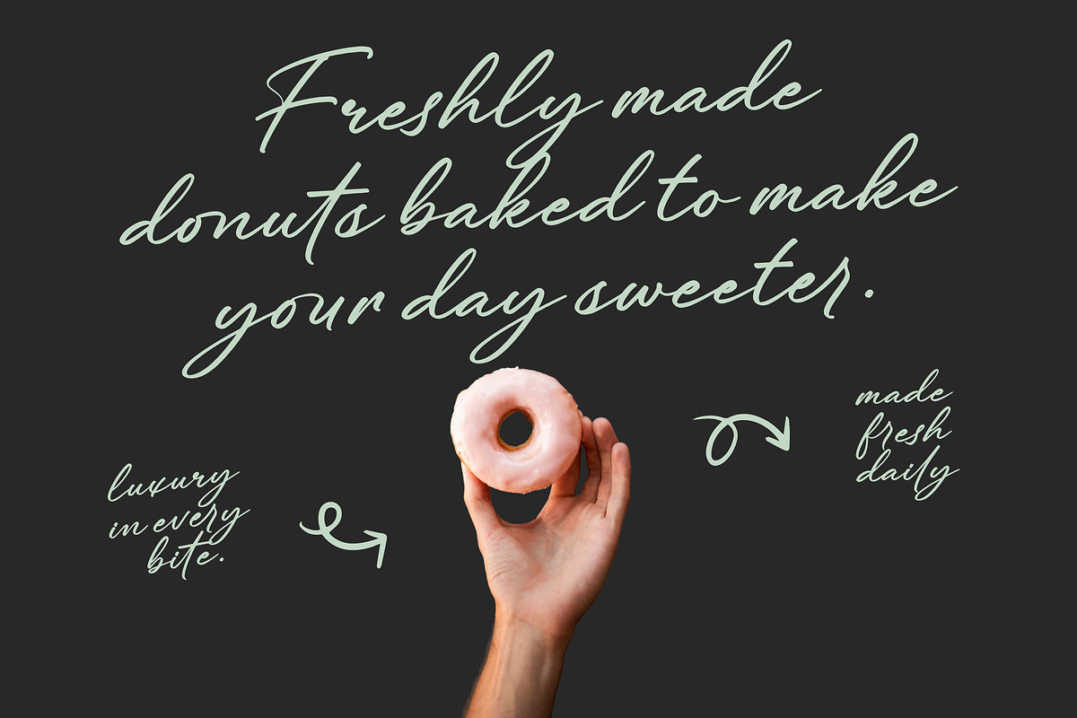 Flowers the Breeze Handwritten Font, a Script Font by Letterena Studios Script (Photo 9 of 20)