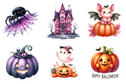Watercolor  Haunted house, an Illustration by CreationArt (Thumbnail 6 of 6)