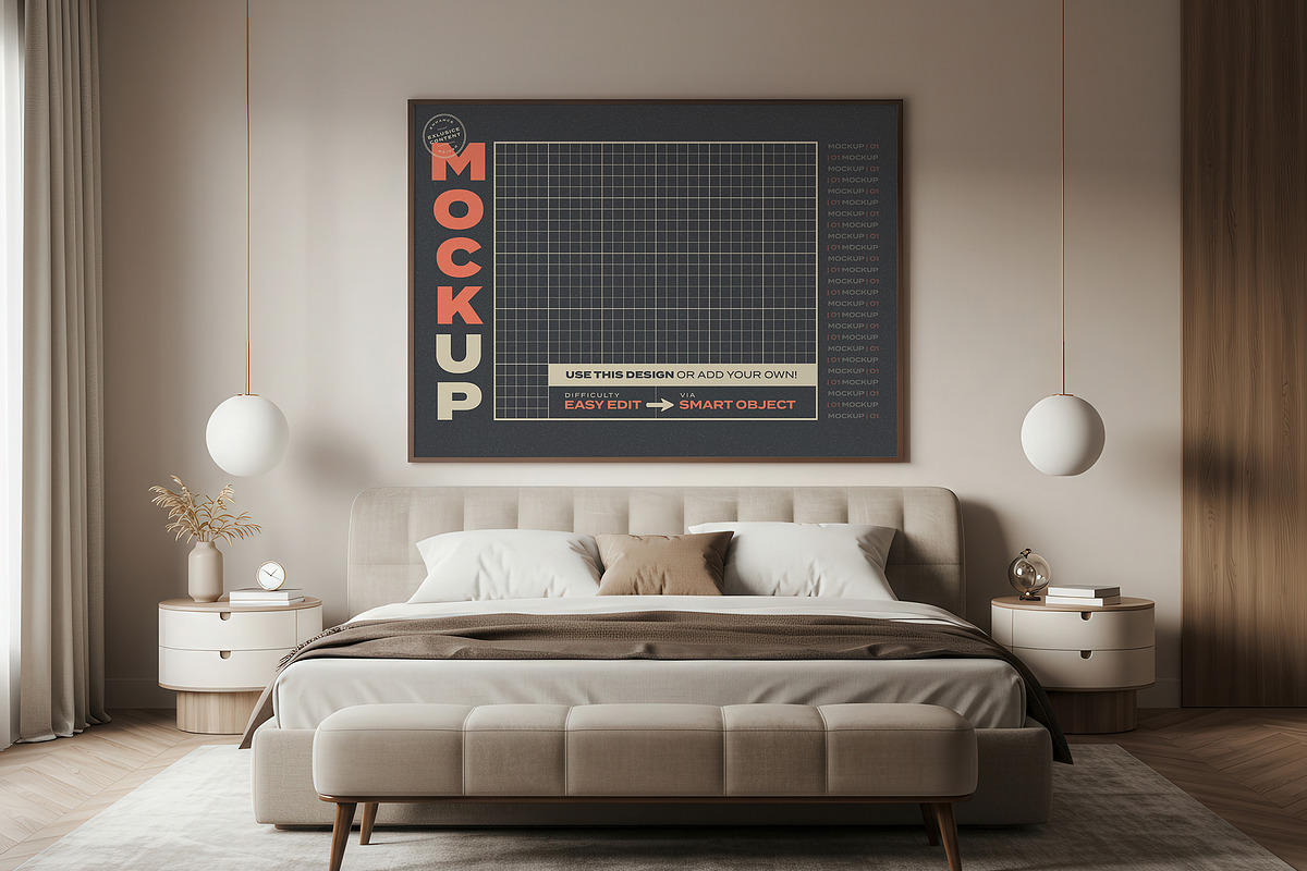 Bedroom Poster Mockups, a Product Mockup by Luuqas Design (Photo 2 of 8)