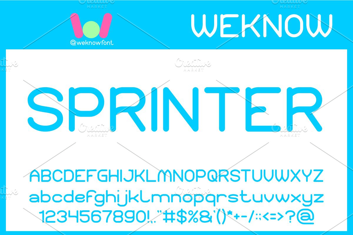 Sprinter Font, a Sans Serif Font by weknow (Photo 1 of 8)