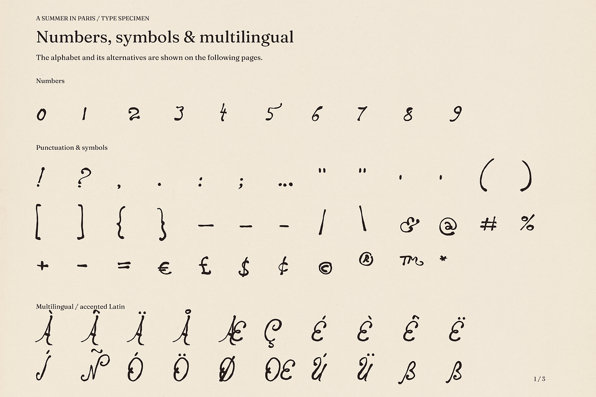 A Summer in Paris, a Handwritten Font by PeachCreme (Photo 16 of 18)