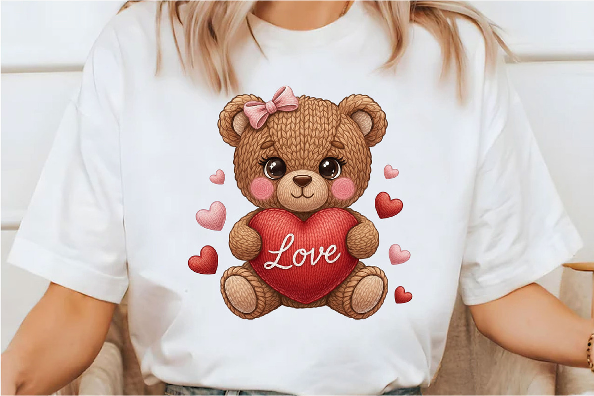 Faux Yarn Crochet Mother's day Teddy, an Illustration by Designking (Photo 3 of 6)