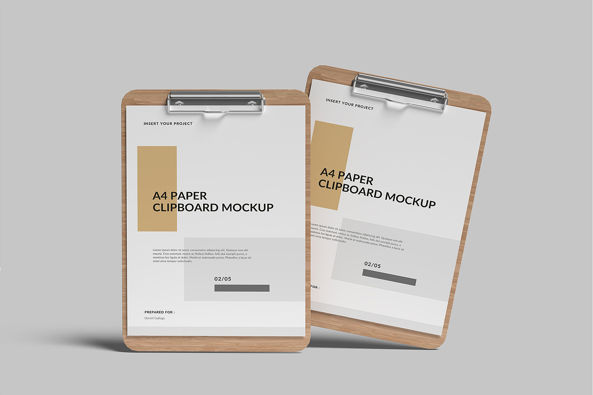 A4 Clipboard Mockup, a Mockup by lamorastudio (Photo 6 of 11)