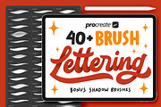 40+ Procreate Lettering Brushes, a Brush Add-On by Nurmiftah (Thumbnail 1 of 18)