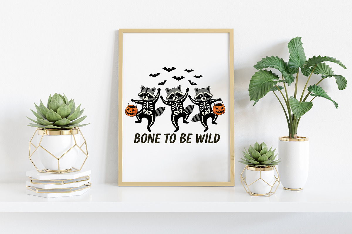 Funny Halloween Skeleton Raccoon Png, an Illustration by Craft Nest (Photo 5 of 6)