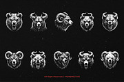 10 Bundle Dark Art Bear Horn Animal, an Illustration by Morspective (Thumbnail 6 of 7)