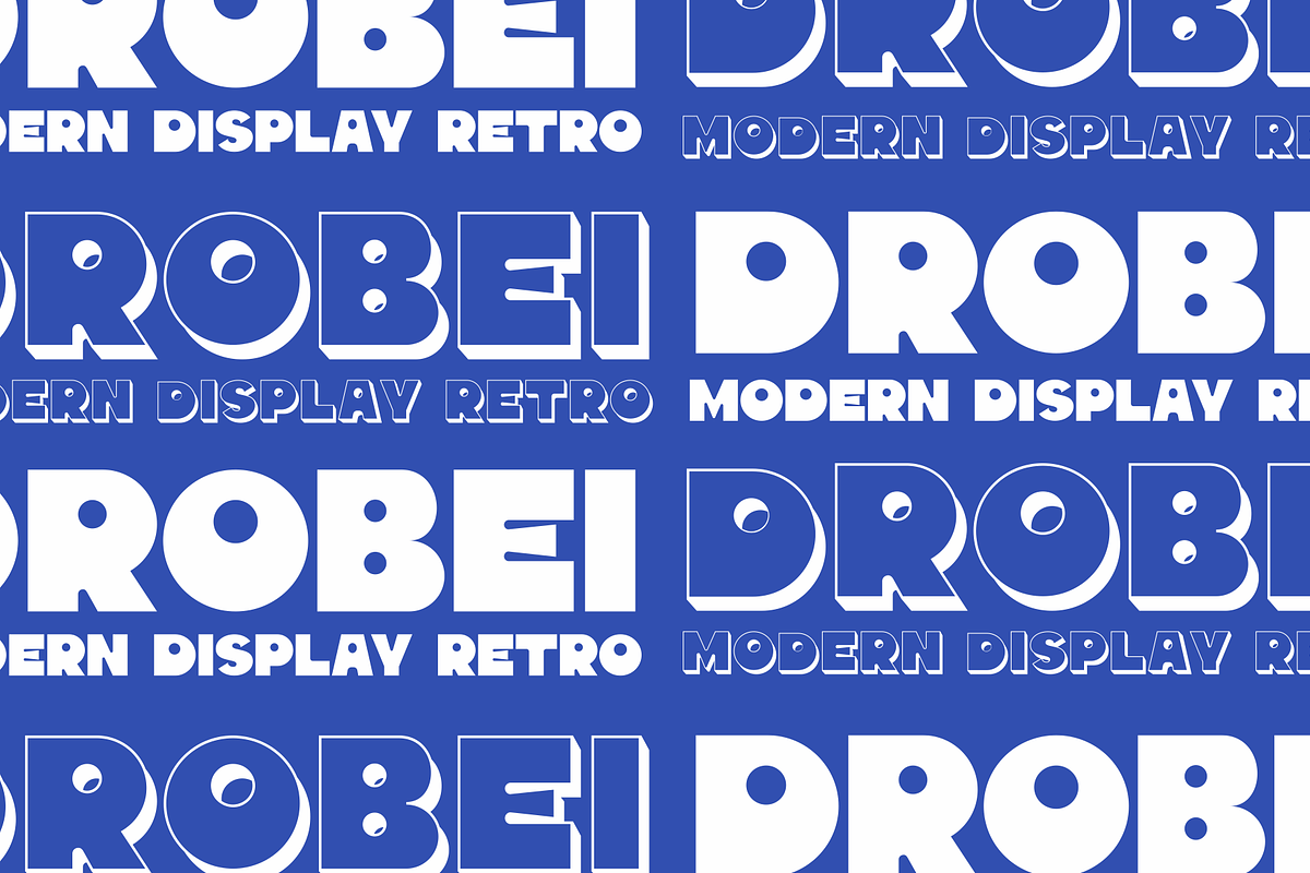 Drobei - Modern Display Retro, a Sans Serif Font by MaikoHatta (Photo 3 of 10)