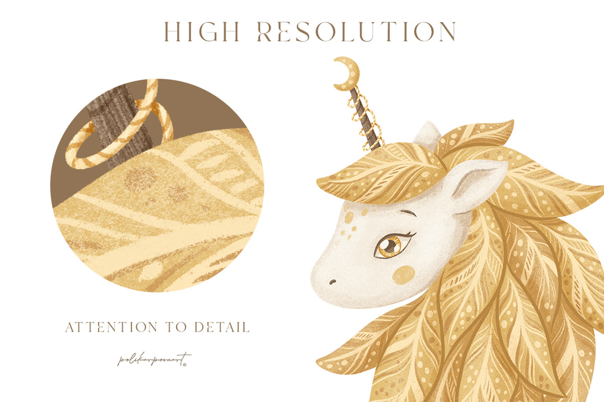 Moon Unicorn. Kids Collection, an Animal Illustration by polikarpovaart (Photo 3 of 12)