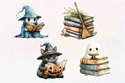 Cute Halloween Reading Clipart, an Illustration by Dream Creation (Thumbnail 7 of 7)