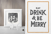 Vintage Linocut Christmas Kit, a Seasonal Illustration by DariSmartArt (Thumbnail 12 of 18)