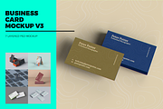 Business Card MockUp v3, a Print Template by coloformia (Thumbnail 1 of 10)