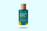 Floating teal perfume bottle mockup, a Packaging Mockup by Viswal Studio (Thumbnail 2 of 2)