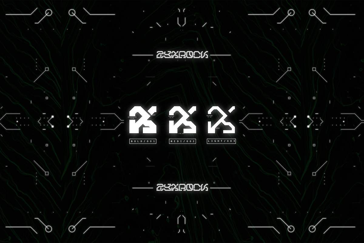 ZYXROCK TYPEFACE // FONT, a Font by NXRMALIST (Photo 3 of 3)