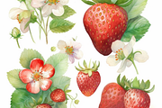 Strawberries Clipart, an Object Illustration by Meisanmui (Thumbnail 3 of 8)