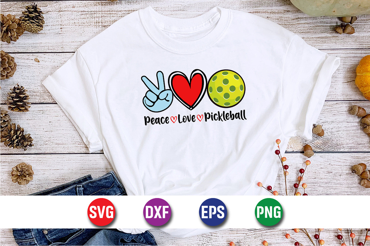 Peace Love Pickleball Game Lover SVG, an Object Graphic by SVGCuteShop (Photo 2 of 3)